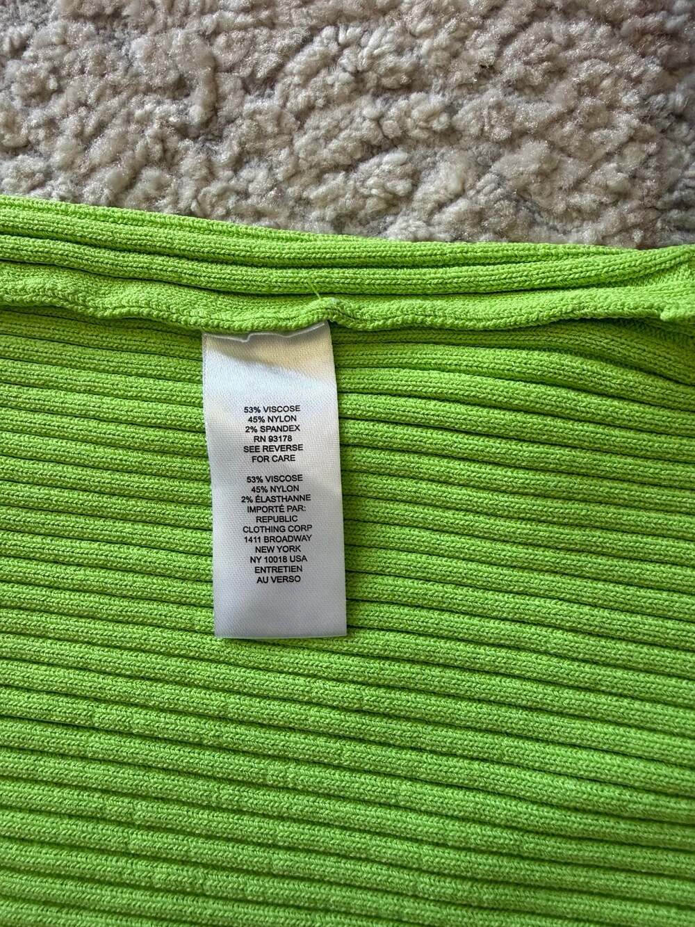 House of Harlow 1960 Ribbed Knit Eyelet Waist Midi Dress in Lime Green - Picture 7 of 8